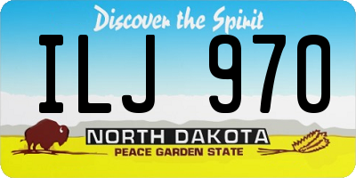 ND license plate ILJ970
