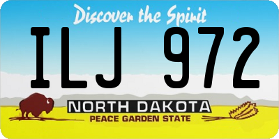 ND license plate ILJ972