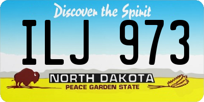 ND license plate ILJ973