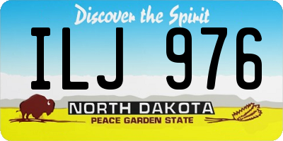 ND license plate ILJ976