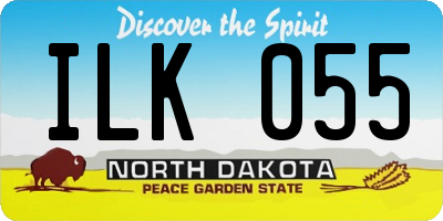 ND license plate ILK055
