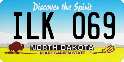 ND license plate ILK069
