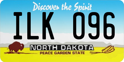 ND license plate ILK096