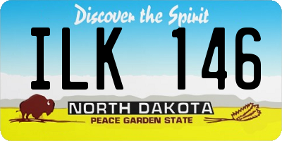 ND license plate ILK146