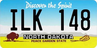 ND license plate ILK148