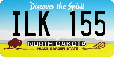 ND license plate ILK155