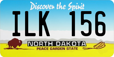 ND license plate ILK156