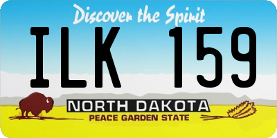 ND license plate ILK159