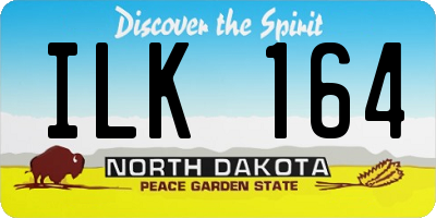 ND license plate ILK164