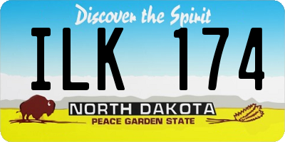 ND license plate ILK174