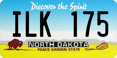 ND license plate ILK175