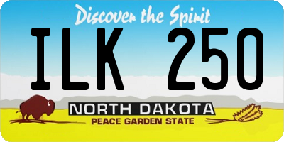 ND license plate ILK250