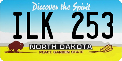ND license plate ILK253