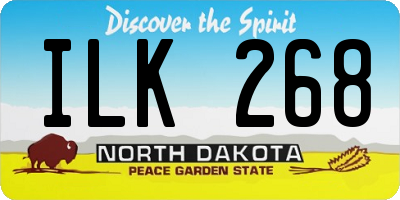 ND license plate ILK268