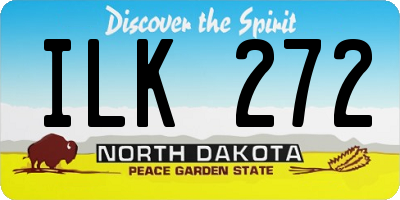 ND license plate ILK272