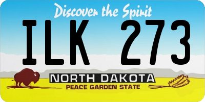 ND license plate ILK273