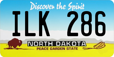 ND license plate ILK286