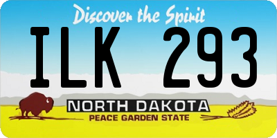 ND license plate ILK293