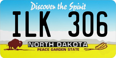 ND license plate ILK306