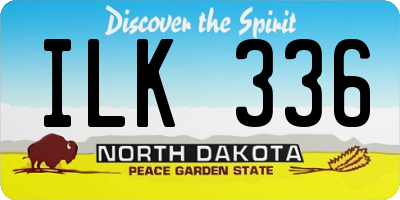 ND license plate ILK336