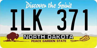 ND license plate ILK371