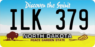 ND license plate ILK379