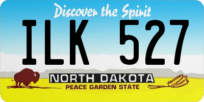 ND license plate ILK527