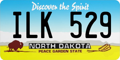 ND license plate ILK529