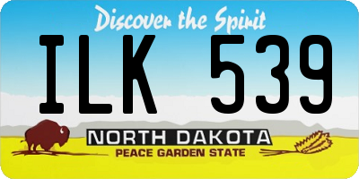 ND license plate ILK539
