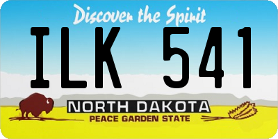 ND license plate ILK541