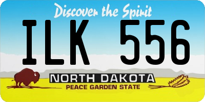 ND license plate ILK556