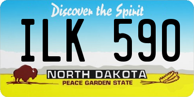ND license plate ILK590