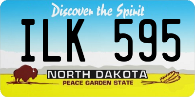 ND license plate ILK595