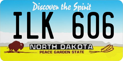 ND license plate ILK606