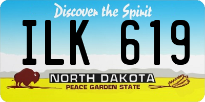 ND license plate ILK619