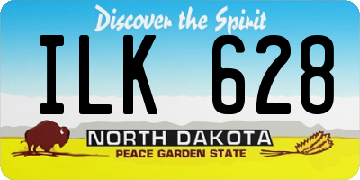 ND license plate ILK628