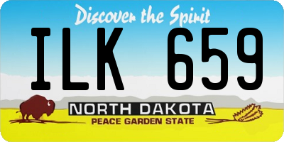 ND license plate ILK659