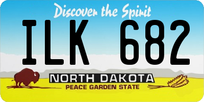 ND license plate ILK682