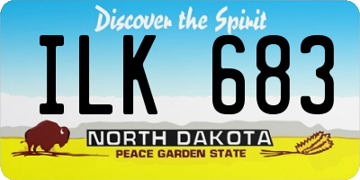ND license plate ILK683