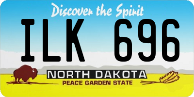 ND license plate ILK696
