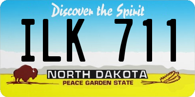 ND license plate ILK711