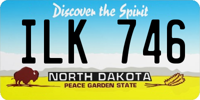 ND license plate ILK746