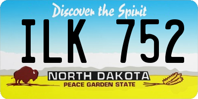ND license plate ILK752