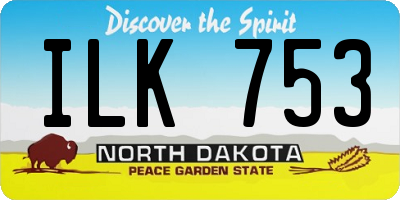 ND license plate ILK753