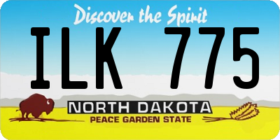 ND license plate ILK775