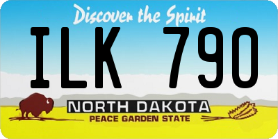 ND license plate ILK790