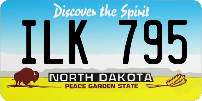 ND license plate ILK795