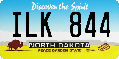 ND license plate ILK844