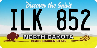ND license plate ILK852