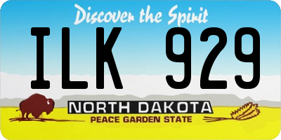 ND license plate ILK929